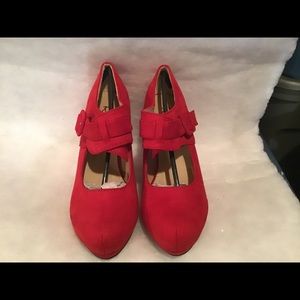 Red Wedge Shoe